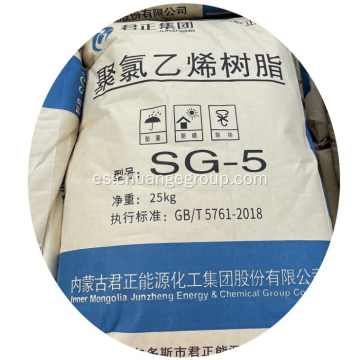 Grado de suspensión Junzheng PVC Resina SG5